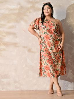 Desi Noor - Women Multi-Color Floral Printed Dress
