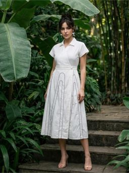 Zolo Label - Women White Embroidered Dress