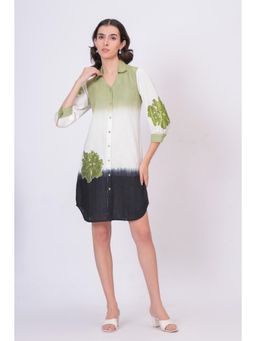 Zolo Label - Women Multi-Color Colorblock Embroidered Dress