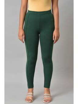 W - Green Solid Legging