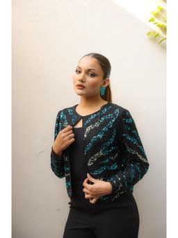 Edition II - Black and Teal Sequin Shrug