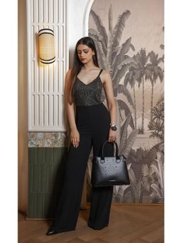 Edition II - Black Hand-Beaded Jumpsuit