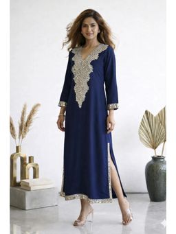 Diiwataa - Blue Embellished Midi Dress