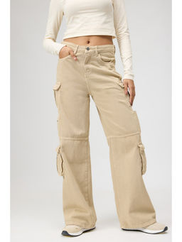 FREAKINS - Latte Beige Utility Cargo