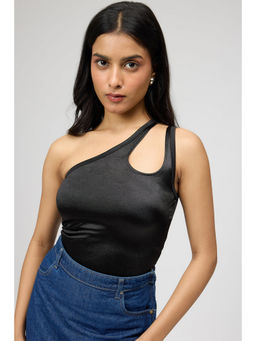 FREAKINS - Black One Shoulder Bodysuit
