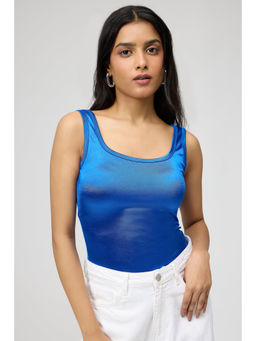 FREAKINS - Metallic Blue Bodysuit