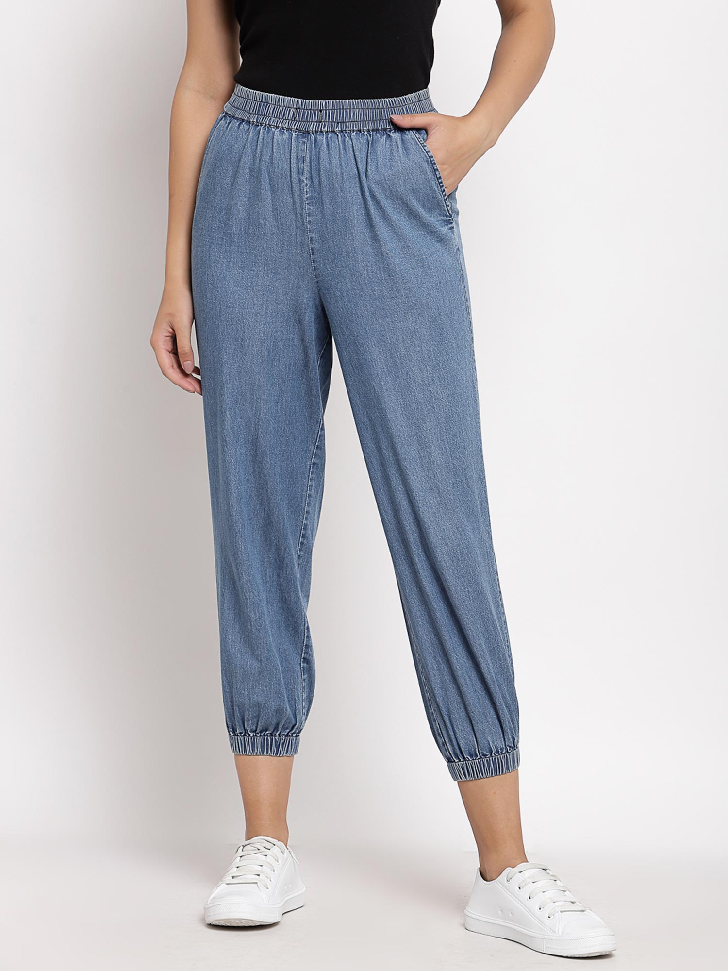 Ayrolane Navy Blue Denim Jogger Pants 