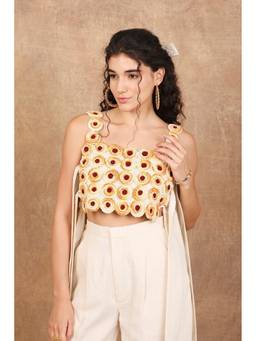 THE RIGHT CUT - Ivory Marigold Zest Top