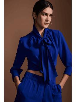 dash and dot - Women Blue Royal Top