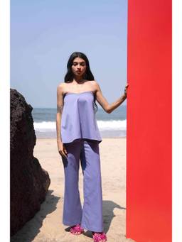 dash and dot - Blue Lavender Straight Pants