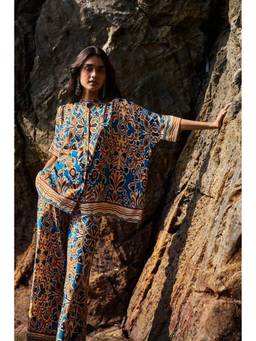 dash and dot - Multi Color Abstract Floral Printed Top