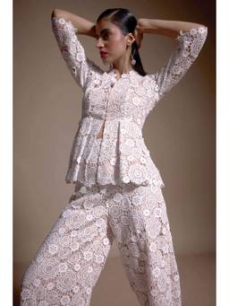 dash and dot - Women Ivory Sequin Top