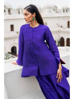 dash and dot - Women Blue Royal Top
