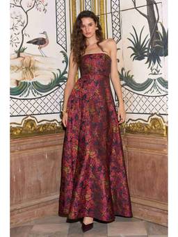 dash and dot - Multi-Color Brocade Gown