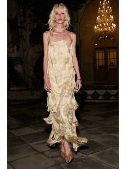 dash and dot - Ivory Embroidered Fringe Lace Dress