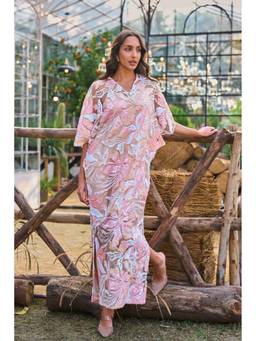 dash and dot - Multi-Color Floral Sequin Kaftan