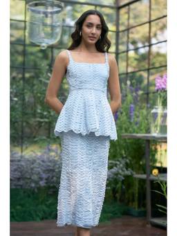 dash and dot - Women Blue Ribbon Top