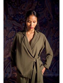 dash and dot - Women Green Side Top