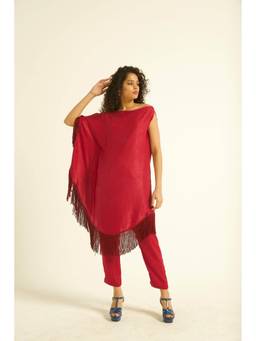 dash and dot - Women Red Single Top