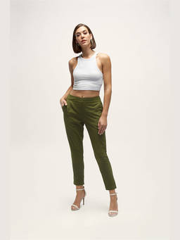 TERRA LUNA - Doda Olive Khadi Trouser