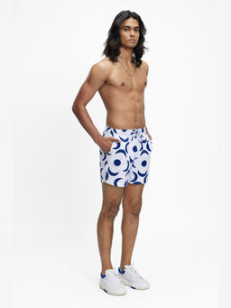 TERRA LUNA - Hvar White Hand Block Printed Shorts