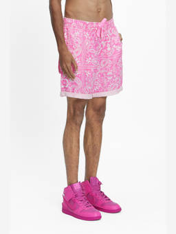 TERRA LUNA - Haad Pink Linen Printed Shorts