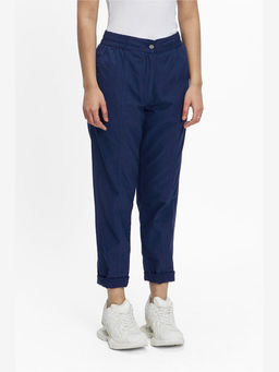TERRA LUNA - Naipan Blue Khadi Plain Trouser