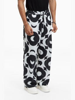 TERRA LUNA - Tao Moonglow Black Khadi Printed Trouser