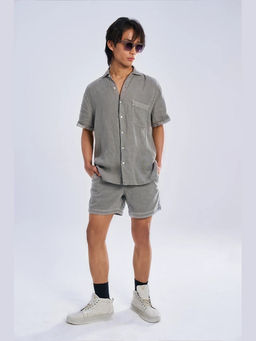 TERRA LUNA - Nevis Charcoal Khadi Shorts
