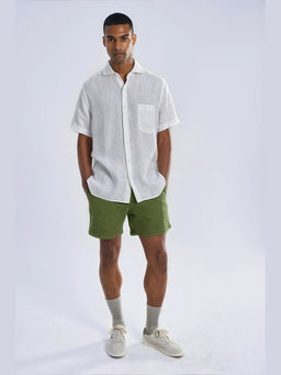 TERRA LUNA - Nevis Olive Khadi Shorts