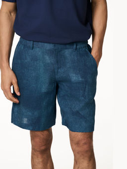 TERRA LUNA - Del Sol Navy Blue Linen Shorts