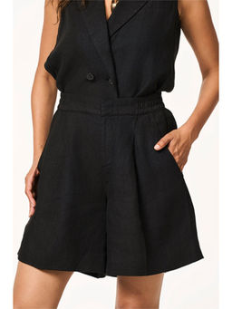 TERRA LUNA - Paloma Black Linen Shorts