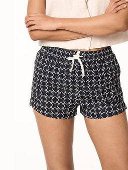 TERRA LUNA - Drai Monogram Black Printed Shorts