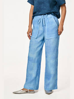TERRA LUNA - Dara Blue Linen Trouser