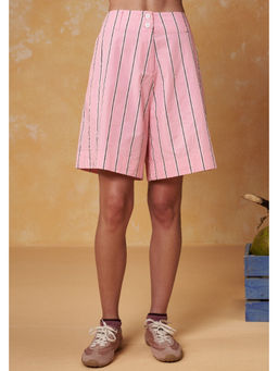 Muvazo - Vintage Pink Stripe Shorts