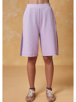 Muvazo - Free Therapy Lavender Plain Shorts
