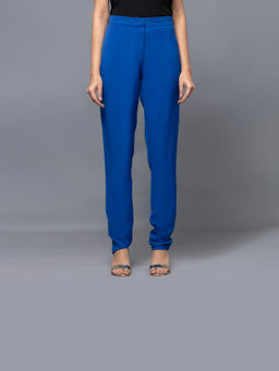 First Resort by Ramola Bachchan - Blue Slim Fit Pant