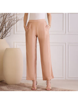 First Resort by Ramola Bachchan - Apricot Chic Straight Pant