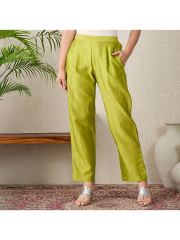 First Resort by Ramola Bachchan - Wild Lime Chic Straight Pant