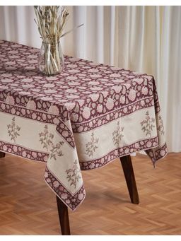 Fabindia - Maroon Sukriti Hand Block Printed Cotton Table Cover