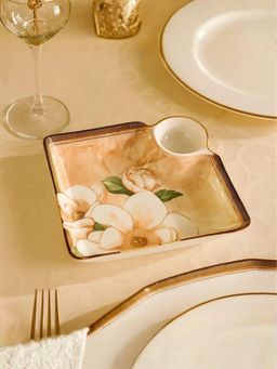 Smokey Cocktail - Blossom Breeze Floral Serveware - C Brown