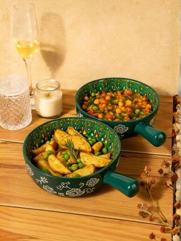 Smokey Cocktail - Summer Green Decorative Platters Round Green (Pack of 2)