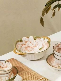 Smokey Cocktail - Blossom Breeze Floral Serveware - E Brown