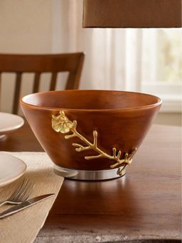 Smokey Cocktail - Artisan Wooden Decorative Table Bowl - Brown