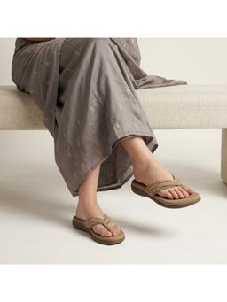 ZELION - Beige Women Round Toe Sandals
