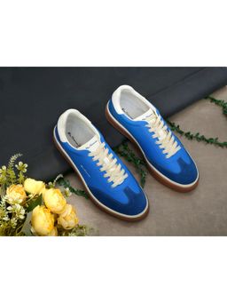 Ben Sherman - Men Monaco Blue Colorblock Lace-Up Casual Sneakers