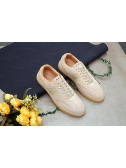 Ben Sherman - Men Street Easy Beige Suede Lace-Up Casual Sneakers