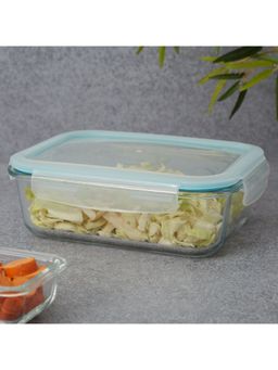 HomeTown - Robust Glass Rectangle Container with PP Lid 1520 ml in Transparent