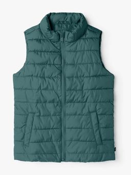 GAP - Girls Green Solid Puffer Jacket