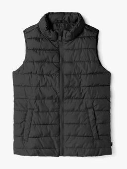 GAP - Girls Black Solid Puffer Jacket